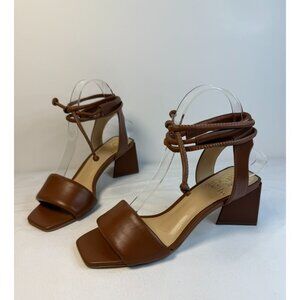 Vince Camuto Vernisa Women's Size 6.5M Cognac Ankle Wrap Heeled Sandal